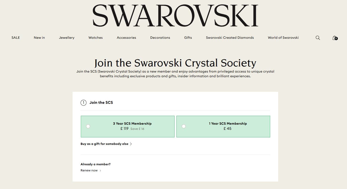 swarovski loyalty