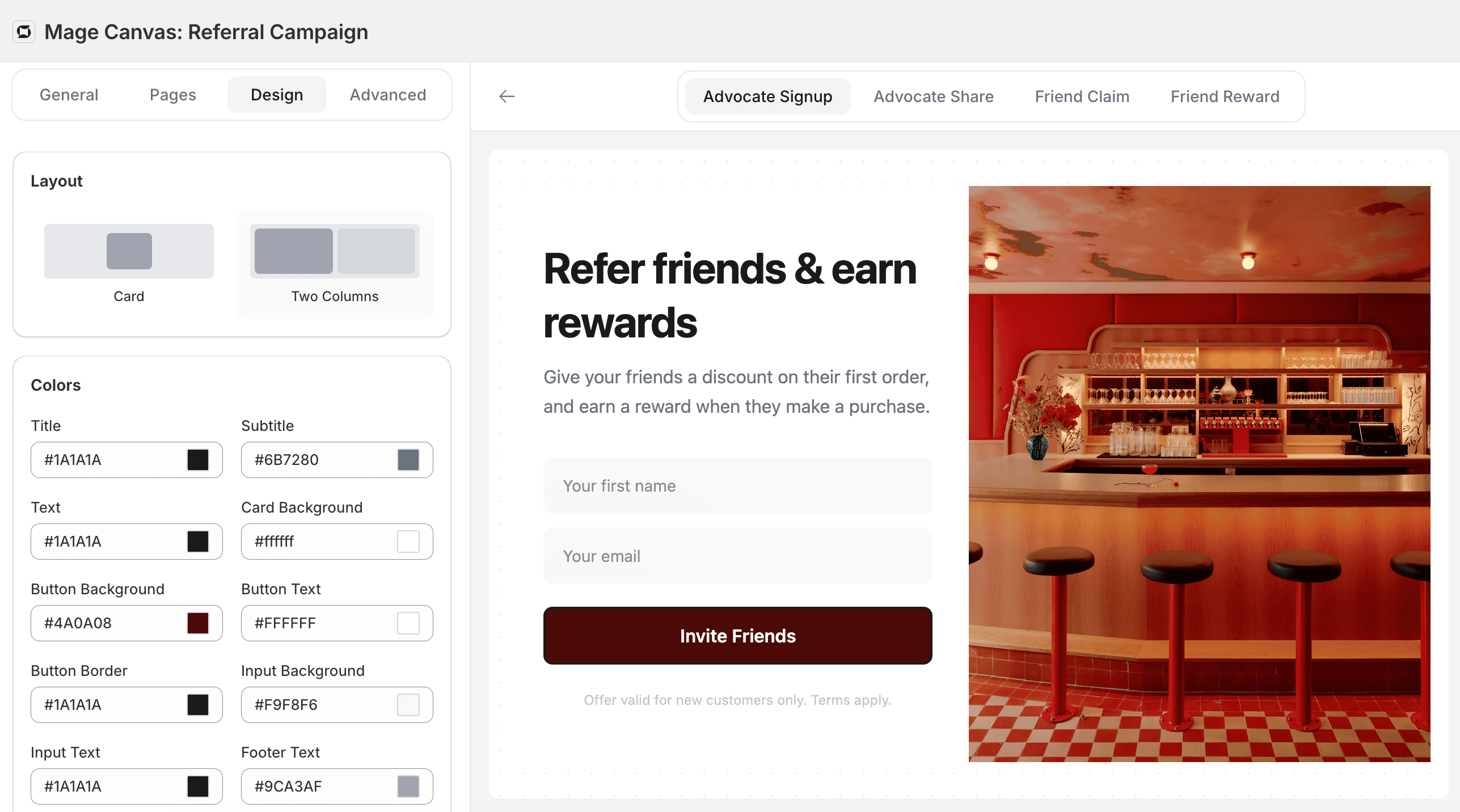 Mage's no-code Shopify referral builder, an alternative to Yotpo Loyalty